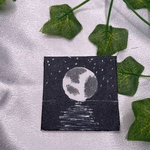 Stary night. Small 4x4 fridge magnet fully hand painted by me.